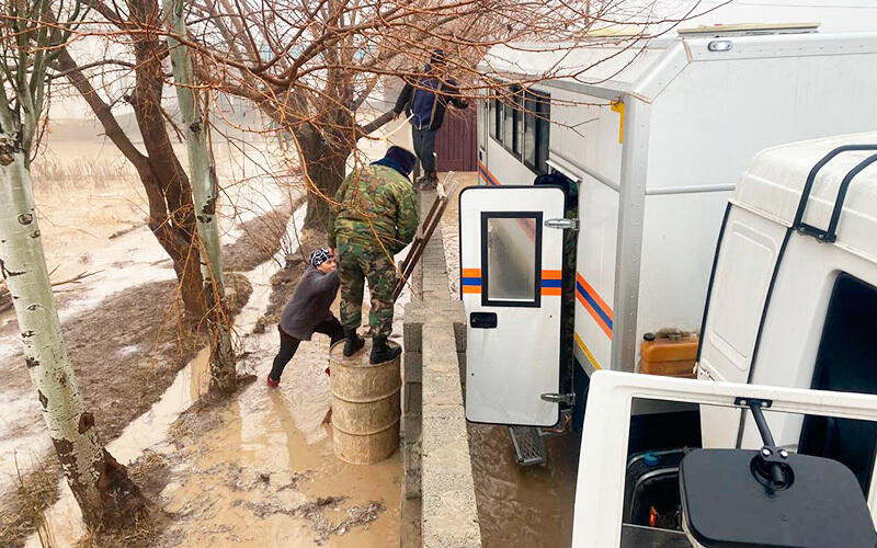 Over 200 people evacuated from flood-hit areas of Turkistan region. Images | MES RK