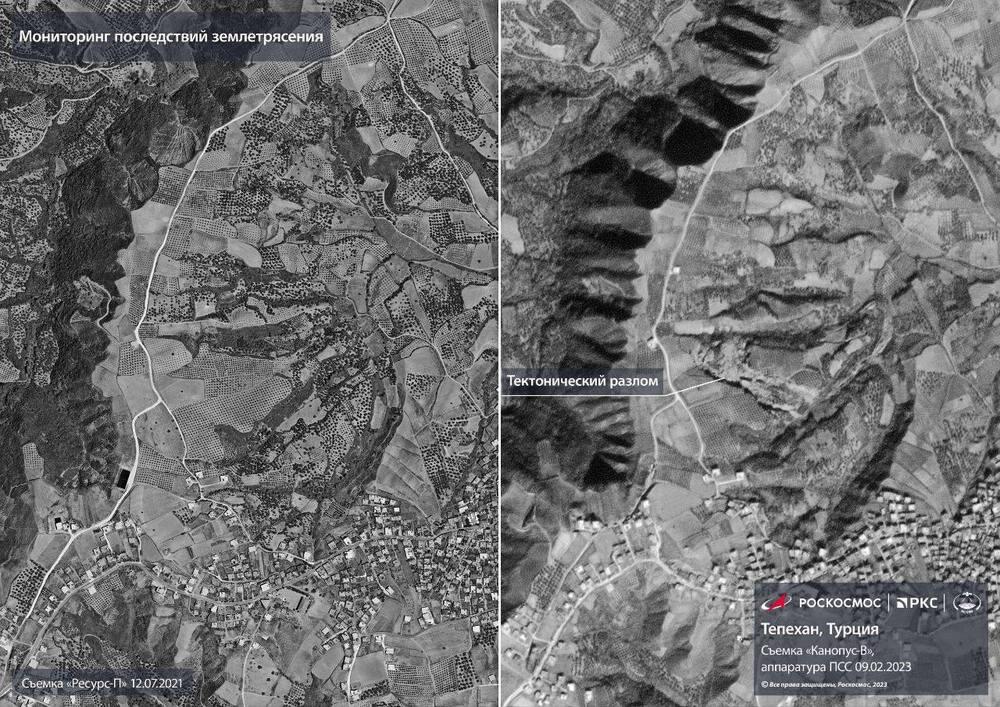 "Роскосмос" продемонстрировал снимок тектонического разлома в Турции