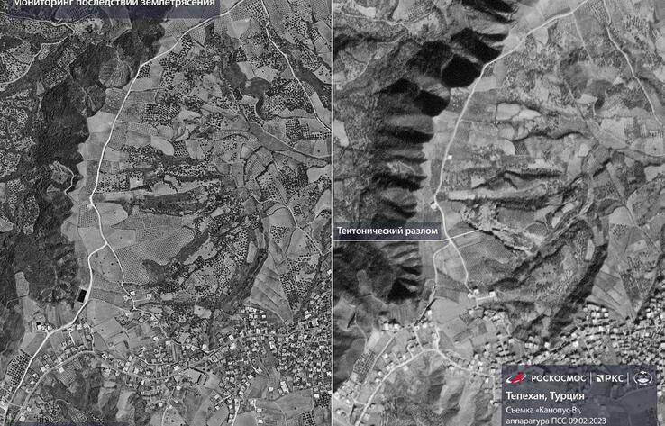 "Роскосмос" продемонстрировал снимок тектонического разлома в Турции