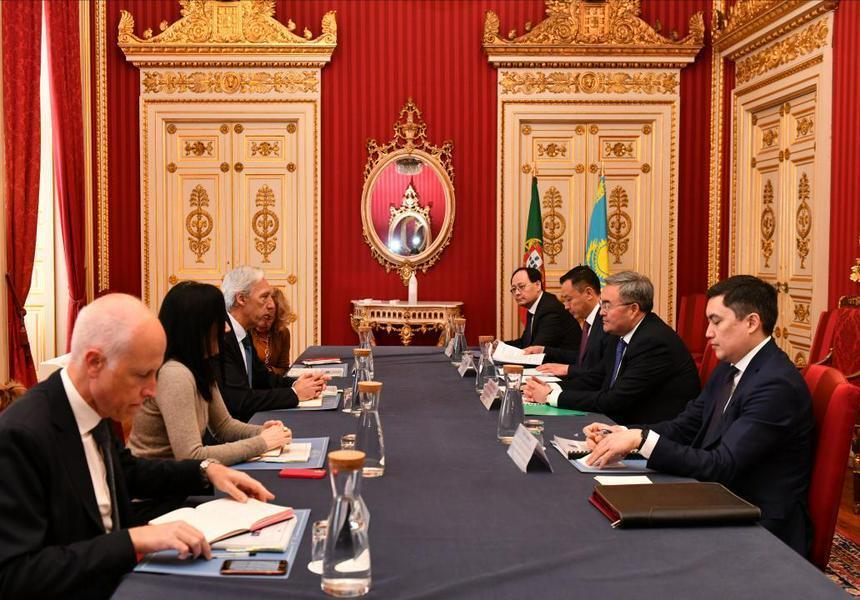 Kazakh FM Tileuberdi in Portugal for visit