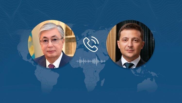 Tokayev talks with President Volodymyr Zelenskyy of Ukraine over phone