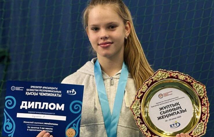 Чемпионкой Казахстана по теннису среди взрослых стала 14-летняя астанчанка