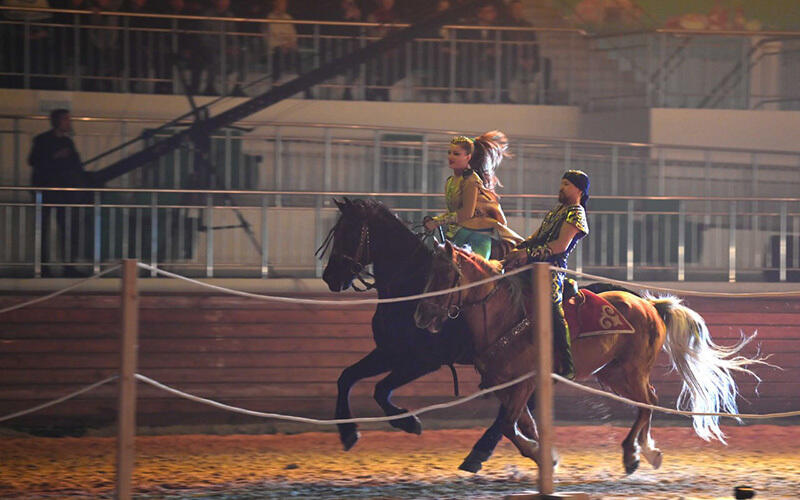 Nomad Stunts Horse Rider Show celebrates Nauryz spring holiday. Images | telegram / aqorda_resmi
