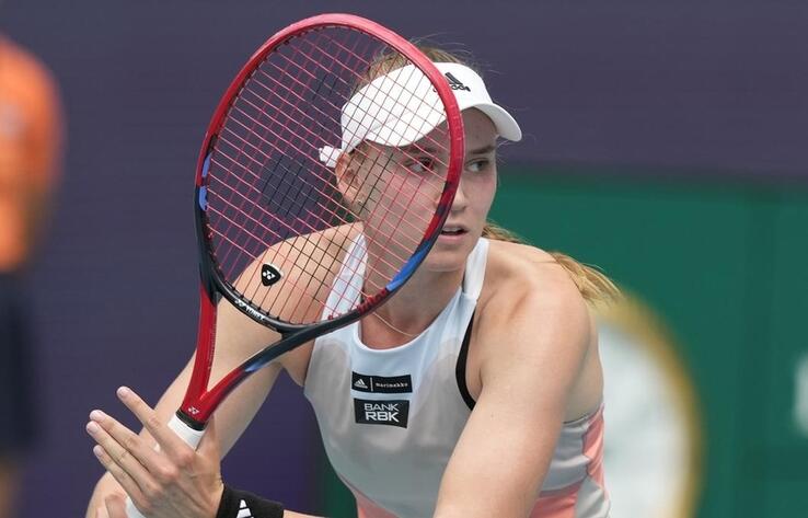 Казахстанская теннисистка Рыбакина одержала 12-ю победу подряд и вышла в полуфинал Miami Open