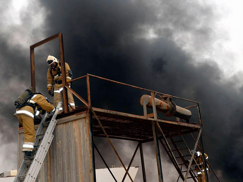Mangistau Region Rescue Fire Lane Overcome Psychological Training. Images | MES RK