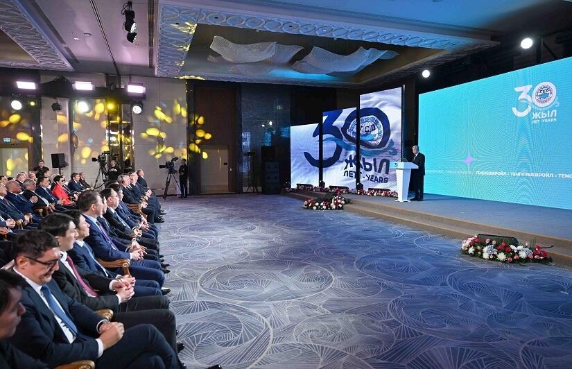 Токаев принял участие в торжественном мероприятии, посвященном 30-летию компании "Тенгизшевройл". Фото: Акорда