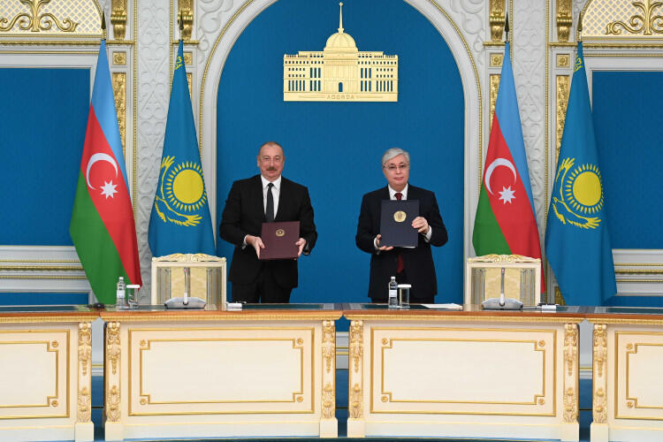 Президенты Казахстана и Азербайджана сделали совместное заявление 