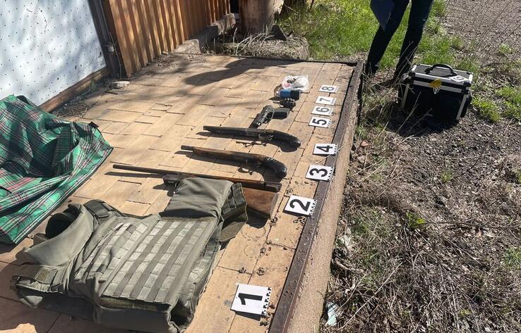 Схрон с похищенным в ходе январских событий оружием обнаружен в Жамбылской области