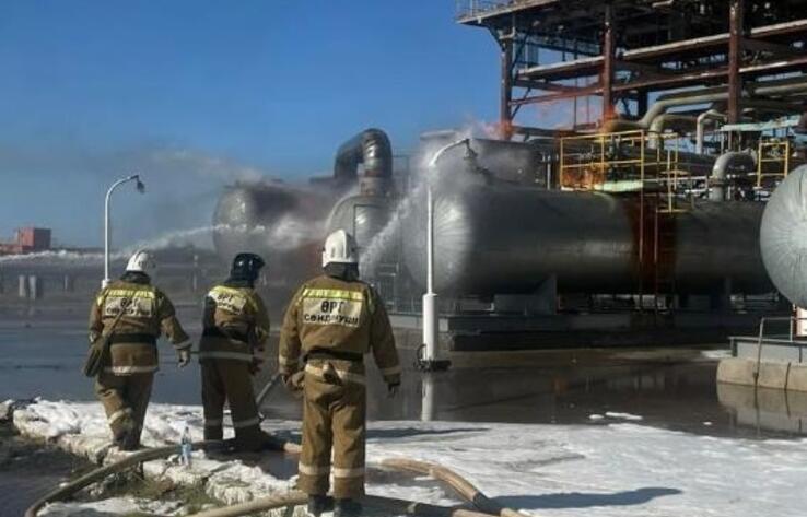 На газоперерабатывающем заводе в Актюбинской области произошел пожар