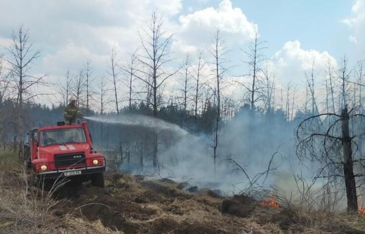 Лесной пожар в Абайской области: жители близлежащего поселка покинули дома