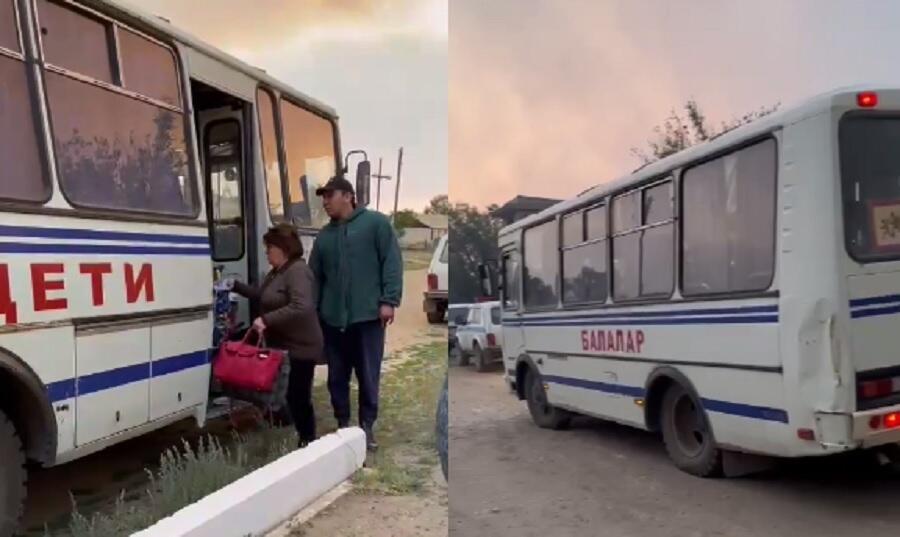 Пожар в Абайской области: жителей близлежащих населенных пунктов эвакуировали