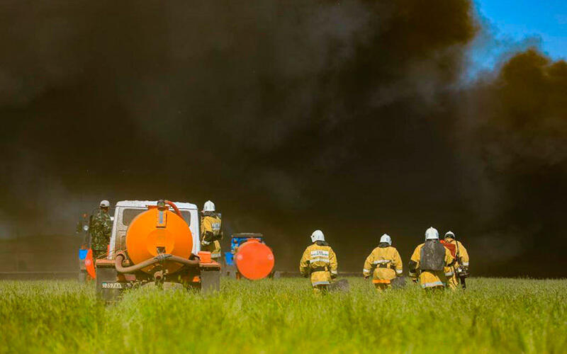 Fire in the Abai region. Images | MES RK