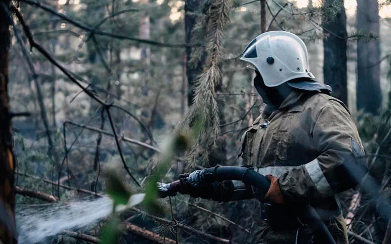 Fire in the Abai region. Images | Ministry of Ecology and Natural Resources