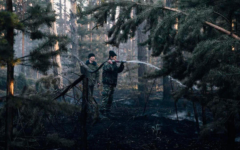 Fire in the Abai region. Images | Ministry of Ecology and Natural Resources