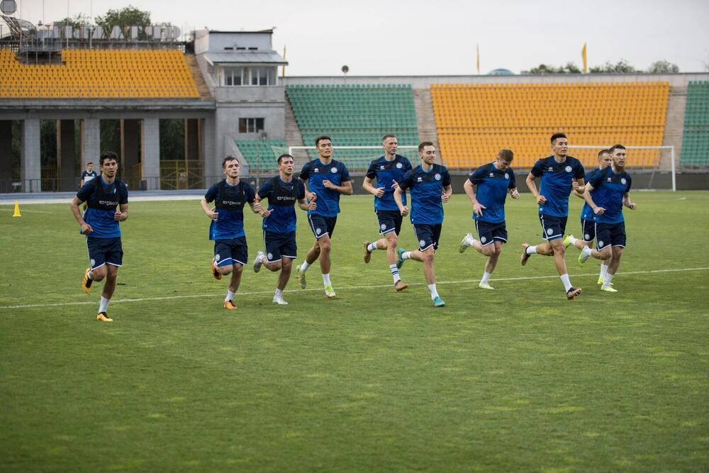Национальной сборная Казахстана на тренировке в Алматы. Фото: kff.kz