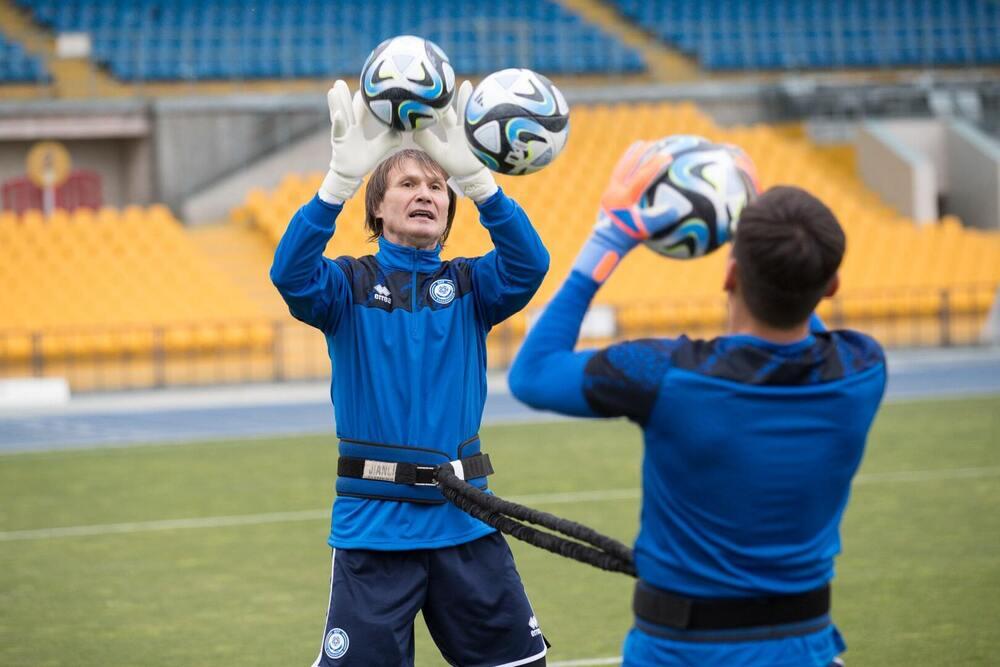 Национальной сборная Казахстана на тренировке в Алматы. Фото: kff.kz