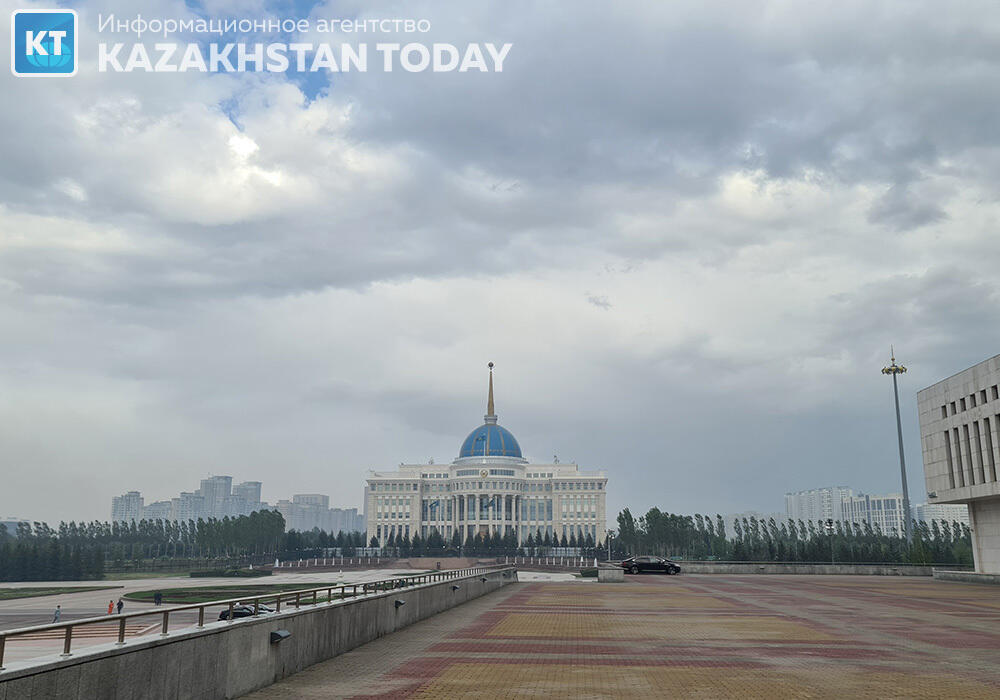 Burning deadwood smoke covered Astana