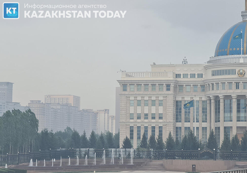 Burning deadwood smoke covered Astana