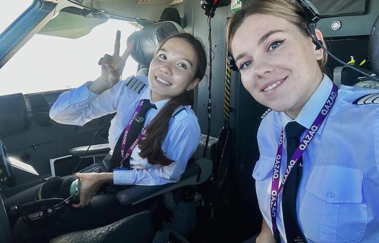 QAZAQAIR совершила первый в истории авиакомпании рейс с женским экипажем