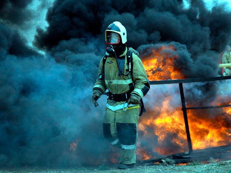 "Горячее" видео казахстанского пожарного с GoPro