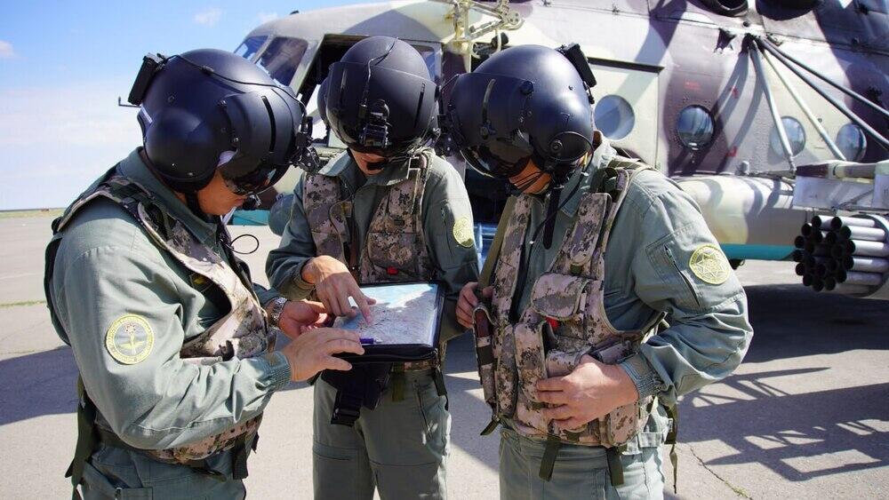 Летчики КНБ, Погранслужбы и МЧС Казахстана провели тактические учения. Фото: КНБ РК