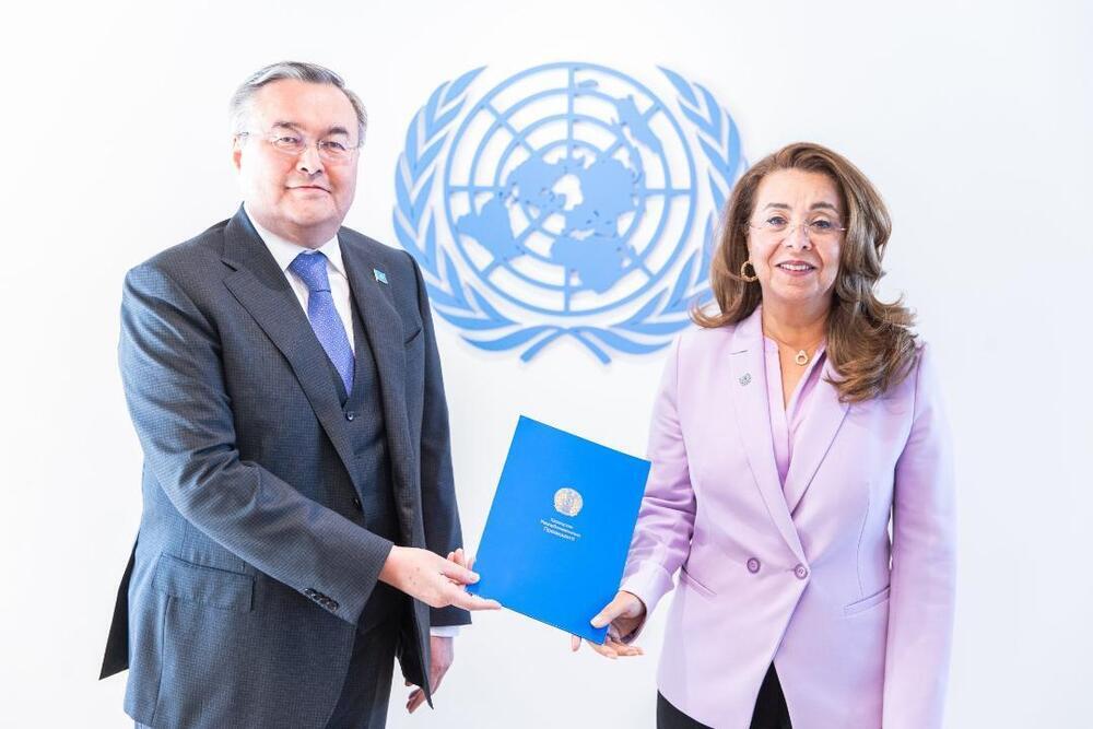 The Permanent Representative of Kazakhstan presented credentials to the Director-General of the UN Office in Vienna