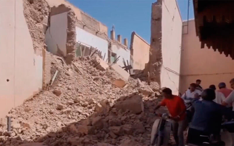 Число погибших в результате землетрясения в Морокко превысило 2 тысячи человек. Фото: Кадр с видео cgtn.com