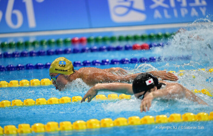 Kazakhstan’s Adilbek Mussin swims to 100m butterfly bronze in Hangzhou