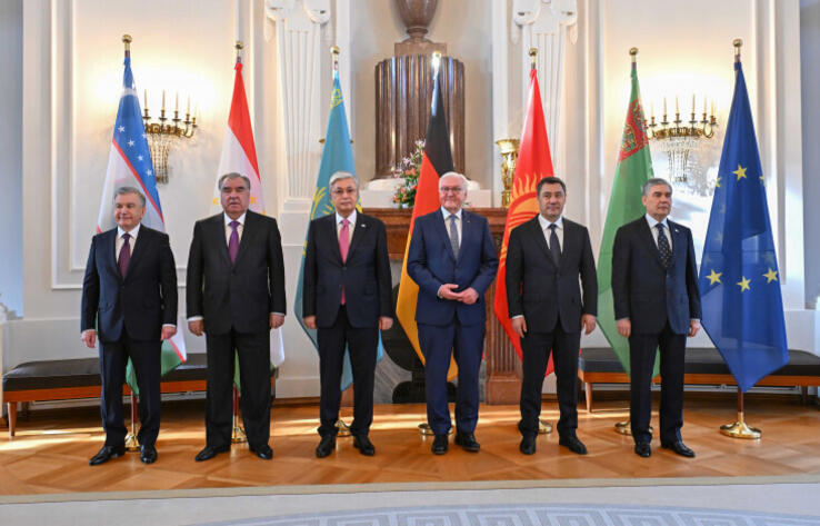 President of Kazakhstan participates in the meeting of the Heads of Central Asian states with the President of Germany