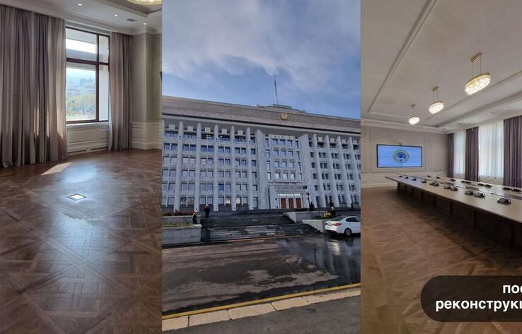 В Алматы восстановили здание акимата, пострадавшее во время январских погромов