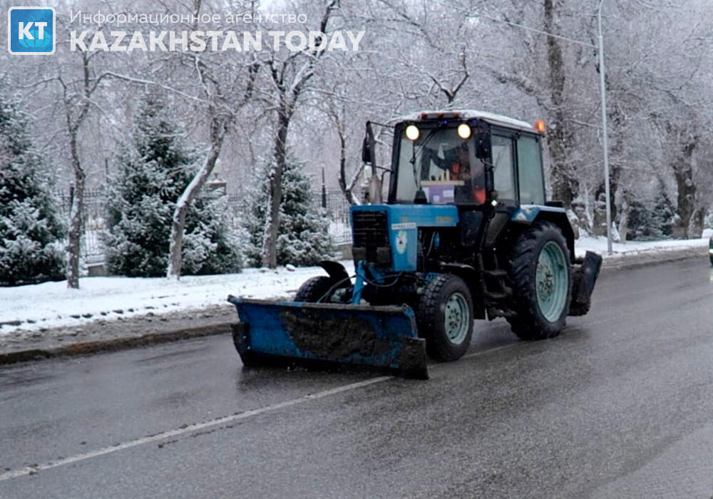Первый снег выпал в Алматы