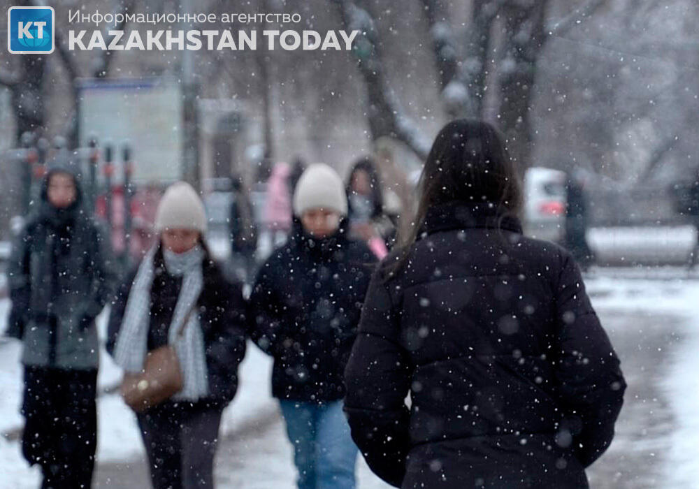 First snow fell in Almaty