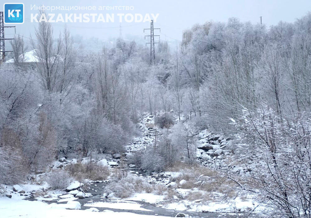 First snow fell in Almaty