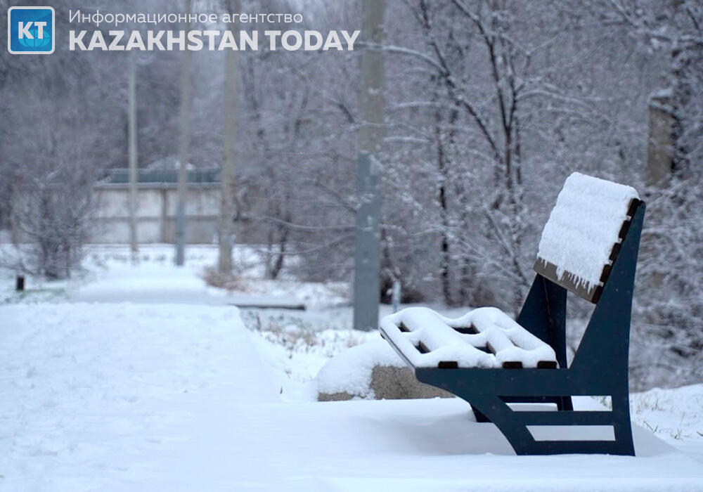 First snow fell in Almaty