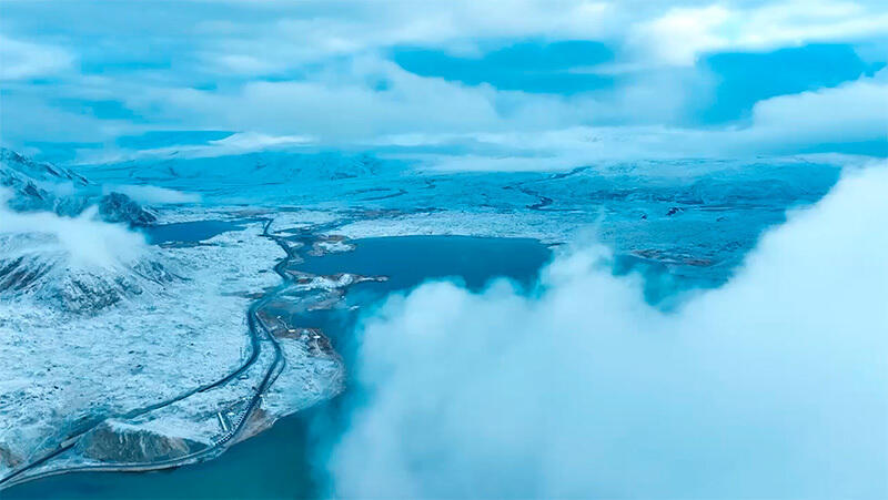 Восхитительное зрелище после снегопада на Памире