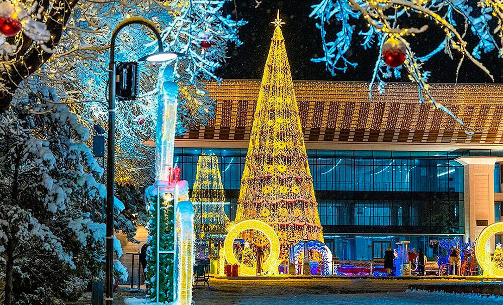 How the cities of Kazakhstan were decorated for the New Year