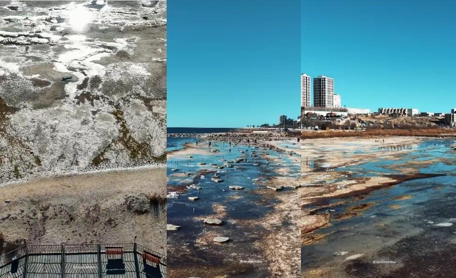Видео мелеющего Каспия появилось в Сети