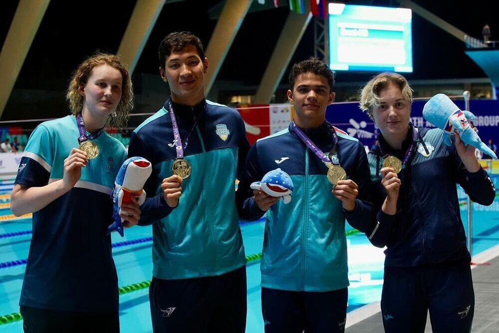 Kazakhstan's national swimming team wins 20 gold medals at the Asian Championships. Images | Instagram/qaz_olympics