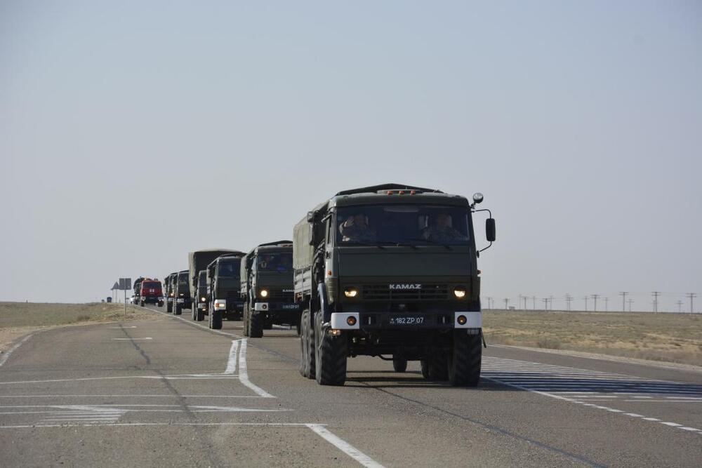 Минобороны дополнительно направило свыше 300 военнослужащих в Атыраускую область . Фото: МО РК