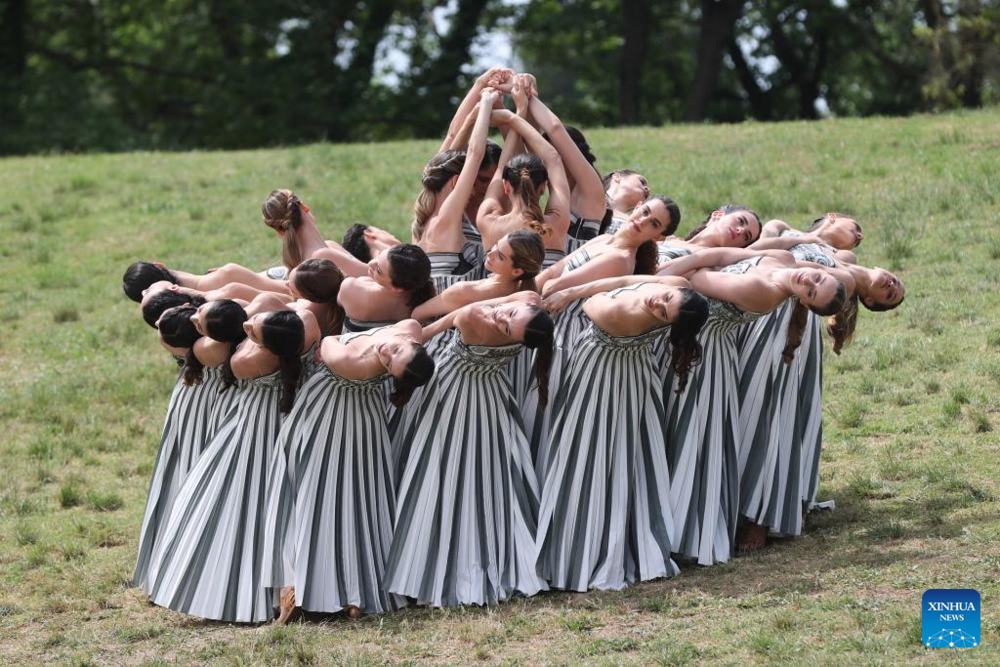 Olympic flame for Paris 2024 Summer Games lit in Ancient Olympia. Images | Xinhua/Zhao Dingzhe