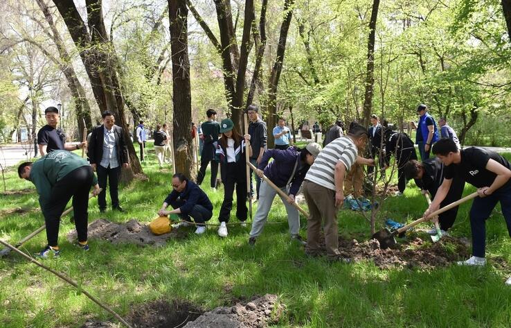 В Алматы прошла акция по посадке деревьев дружбы