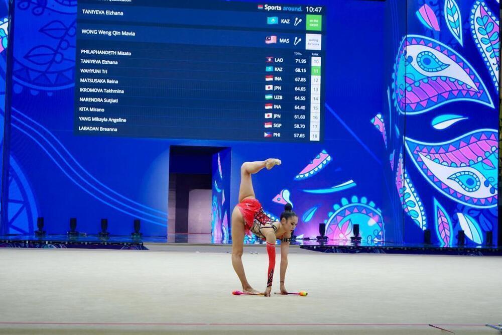 Kazakh rhythmic gymnast wins big in Uzbekistan, earns Olympic license