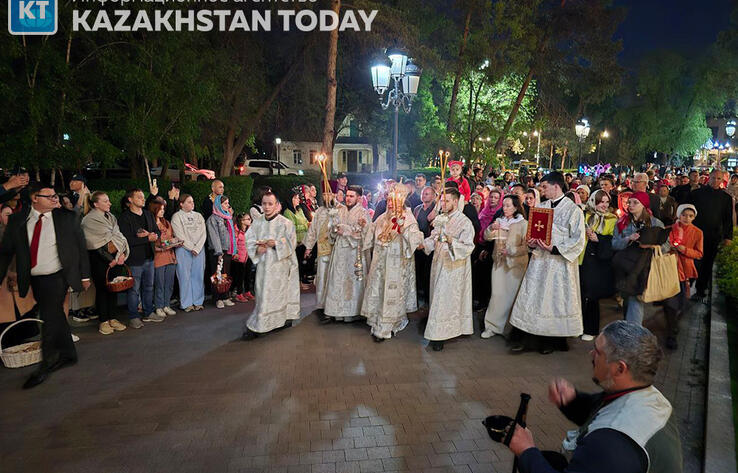 Пасхальная праздничная служба прошла в Алматы