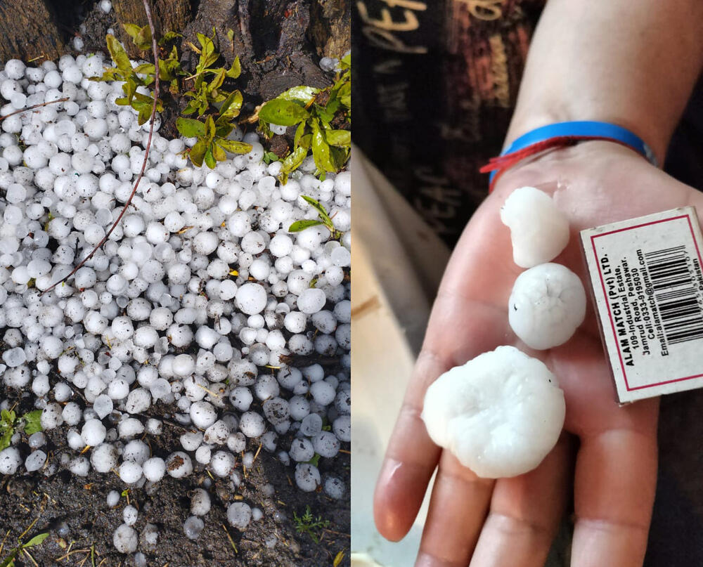 В СКО выпал град размером с грецкий орех 