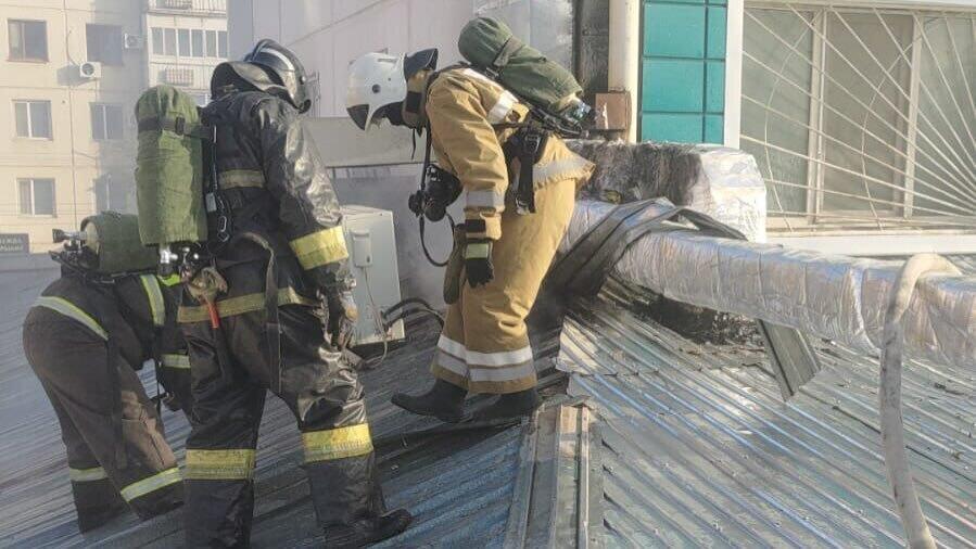 В одном из кафе Кызылорды произошел пожар, эвакуировано 14 человек