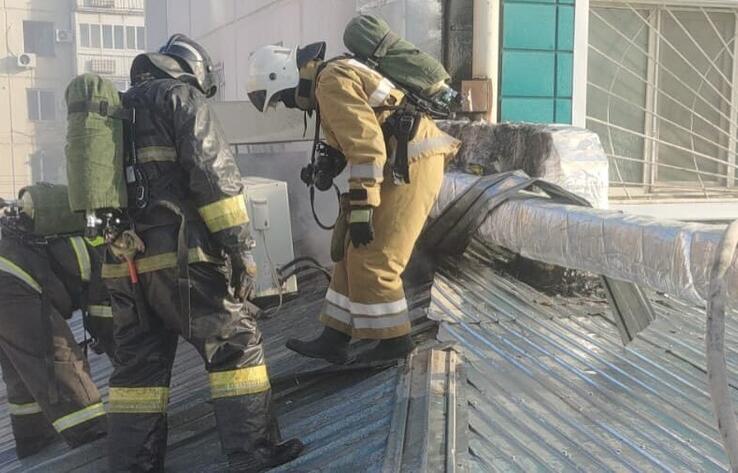 В одном из кафе Кызылорды произошел пожар, эвакуировано 14 человек