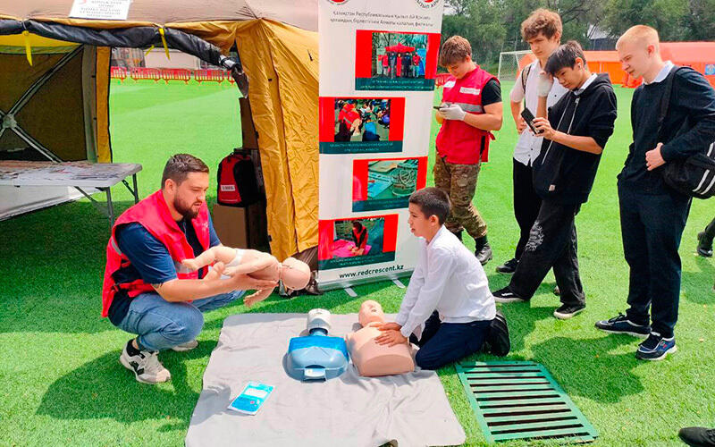 Алматыда ауқымды қалалық сейсмикалық жаттығу өтті. Сурет: Department of Emergency Situations of the city of Almaty