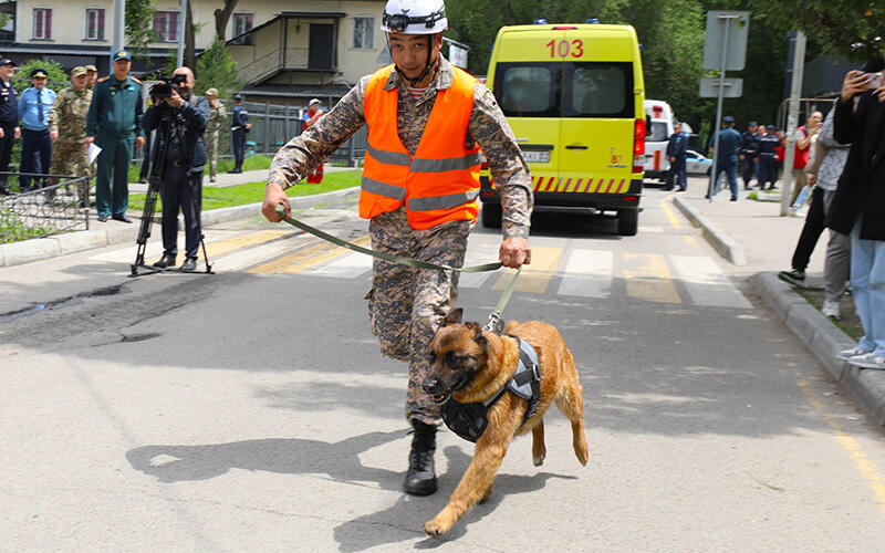 Алматыда ауқымды қалалық сейсмикалық жаттығу өтті. Сурет: Department of Emergency Situations of the city of Almaty