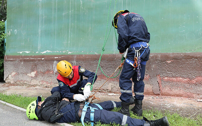 Алматыда ауқымды қалалық сейсмикалық жаттығу өтті. Сурет: Department of Emergency Situations of the city of Almaty