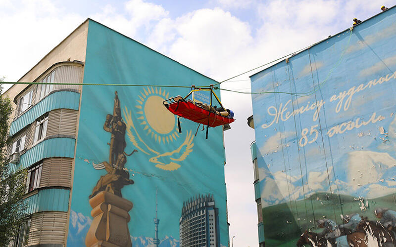 Алматыда ауқымды қалалық сейсмикалық жаттығу өтті. Сурет: Department of Emergency Situations of the city of Almaty